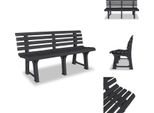 Vidaxl Panchina Da Giardino 145,5 Cm In Plastica Antracite - Panchine Da Giardino