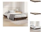 Vidaxl Struttura Letto In Rovere Affumicato 90X200 Cm Materiale A Base Di Legno - Letti E Strutture Letto