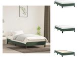 Vidaxl Struttura Letto Verde Scuro 90X190 Cm In Velluto - Letti E Strutture Letto