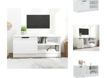 Vidaxl Mobile Tv Bianco Lucido 80X35X36,5 Cm Materiale A Base Di Legno - Mobili Tv