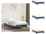 Vidaxl Struttura Letto Blu Scuro 90X200 Cm In Velluto - Letti E Strutture Letto