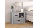 The Living Store Comodino Grey Sonoma 60X36X45 Cm Materiale A Base Di Legno