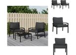 Vidaxl Sedie Da Giardino Con Cuscini Grigi 2 Pezzi 68X76X79 Cm In Acciaio - Elementi Per Divani Da Giardino