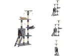 Vidaxl Tiragraffi Per Gatti In Sisal 138 Cm Grigio Con Impronta Di Zampa - Tiragraffi