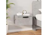 Bei Cloris Comodino A Muro Grigio Cemento 34X30X20 Cm - Comodini E Armadi New9060703 1Pacco