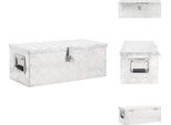 Vidaxl Cassetta Di Stoccaggio Argento 70X31X27 Cm In Alluminio - Cassette Per Attrezzi