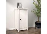 Maison Exclusive - Credenza Bianca 39X35X80 Cm In Legno Massello Di Pino