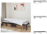 Vidaxl Struttura Letto In Metallo Nero 75X190 Cm - Letti E Strutture Letto