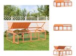 Vidaxl Recinto Da Esterno Marrone 200X112,5X74 Cm In Legno Di Pino Massiccio - Habitat E Recinti Per Piccoli Animali
