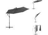 Vidaxl Ampel Ombrello Con Palo In Alluminio 300 Cm Antracite - Ombrelloni E Tende Da Sole