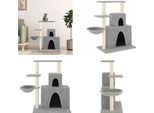 Vidaxl Graffiatoio Con Tiragraffi In Sisal Grigio Chiaro 83 Cm - Graffiatoio - Alberi Da Graffio - Torre Per Gatti - Mobili Per Gatti