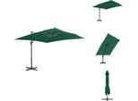 Vidaxl Ombrello Ampel Con Palo In Alluminio Verde 300X300 Cm - Ombrelloni E Tende Da Sole