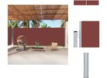 Vidaxl Tenda Laterale Estensibile Marrone 220X1000 Cm - Ombrelloni E Tende Da Sole