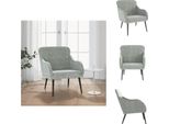 Vidaxl Poltrona Grigio Chiaro 63X76X80 Cm In Velluto - Poltrona