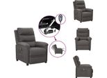 Vidaxl Poltrona Relax Elettrica In Tessuto Grigio Scuro - Poltrona