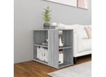 The Living Store Tavolino Grey Sonoma 60X30X50 Cm Materiale A Base Di Legno