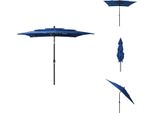 Vidaxl Ombrellone Con Palo In Alluminio A 3 Strati Azzurro 2,5X2,5 M - Ombrelloni E Tende Da Sole