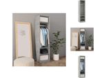 Vidaxl Armadio Grigio Cemento 50X50X200 Cm Materiale A Base Di Legno - Armadi