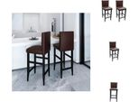 Vidaxl Sgabello Da Bar 2 Pezzi In Pelle Finta Marrone Scuro - Sgabello Da Bar