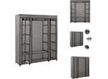 Vidaxl Armadio In Tessuto Con Scomparti Porta Abiti Grigio 150X45X176Cm - Armadi