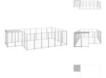 Vidaxl Cuccia Per Cani Silver 8,47 M² In Acciaio - Cucce Per Cani E Recinti