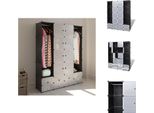 Vidaxl Armadio Modulare A 18 Scomparti Nero/Bianco 37X146X180,5 Cm - Armadi