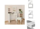 Vidaxl Tavolo Da Toilette In Legno 75X40X141 Cm Bianco - Tavoli Da Toilette