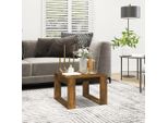 The Living Store Tavolino In Rovere Fumé 50X50X35 Cm Materiale A Base Di Legno