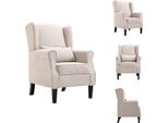 Vidaxl Poltrona Beige Tessuto - Poltrona