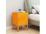 Maison Exclusive - Comodino Giallo Senape 35X35X51 Cm Acciaio