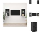Vidaxl Mobili Tv A Parete 2 Pz. Materiale A Base Di Legno Grigio Lucido - Mobili Tv