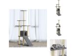 Vidaxl Albero Tiragraffi Con Graffiatoi In Sisal Grigio Chiaro 155 Cm - Alberi Tiragraffi
