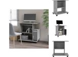 Vidaxl Scrivania Grigio Cemento 80X50X75 Cm In Legno - Scrivanie