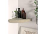 The Living Store Mensola Galleggiante Ad Angolo Effetto Rovere 25X25X3,8 Cm Mdf