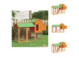 Vidaxl Pollaio Marrone 193X65X117 Cm In Legno Di Pino Massiccio - Habitat E Recinti Per Piccoli Animali