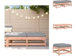 Vidaxl Sgabello Da Giardino Con Cuscino 2 Pz. Legno Massiccio Di Abete Douglas - Elementi Per Divani Da Giardino