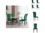 Vidaxl Sedie Da Pranzo 4 Pz. Velluto Verde Scuro - Sedie Da Pranzo