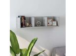 Maison Exclusive - Scaffale Da Parete Per Cd Grigio Cemento 75X18X18 Cm Materiale Ligneo