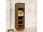 The Living Store Scarpiera Marrone Miele 30X34X105 Cm In Legno Di Pino Massiccio