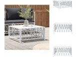 Vidaxl Tavolo Da Giardino Bianco 70X70X34 Cm In Tessuto - Elementi Per Divani Da Giardino
