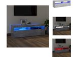 Mobile Tv Vidaxl Con Illuminazione Led Grigio Cemento 120X35X40 Cm - Mobili Tv