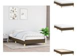Vidaxl Struttura Letto In Tessuto Marrone Scuro 90X200 Cm - Letti E Strutture Letto
