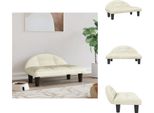 Vidaxl Letto Per Cani Crema 70X52X30 Cm In Velluto - Letti Per Cani