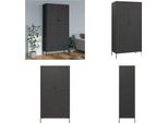 Vidaxl Armadio Antracite 90X50X180 Cm In Acciaio - Armadio - Armadi - Armadio A Muro - Armadio A Muro - Guardaroba