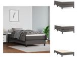 Vidaxl Letto A Molle Insacchettate Grigio 100X200 Cm In Pelle Finta - Letti E Strutture Letto