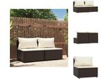 Vidaxl Divani Da Giardino Con Cuscini 2 Pz. Poli Rattan Marrone - Divani Da Giardino
