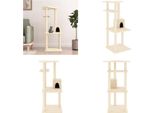 Vidaxl Graffiatoio Con Tiragraffi In Sisal Crema 123 Cm - Graffiatoio - Alberi Da Graffio - Torre Per Gatti - Mobili Per Gatti