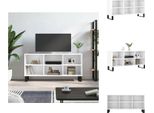 Vidaxl Mobile Tv Bianco Lucido 103,5X30X50 Cm Materiale A Base Di Legno - Mobili Tv
