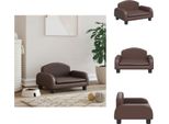 Vidaxl Letto Per Cani Marrone 50X40X30 Cm In Pelle Finta - Letti Per Cani