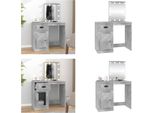 Vidaxl Tavolo Da Toilette Con Led Grigio Cemento 90X50X132,5 Cm Materiale A Base Di Legno - Tavolo Da Toilette - Tavolo Da Trucco - Tavolo Cosmetico - Tavolo Da Toilette